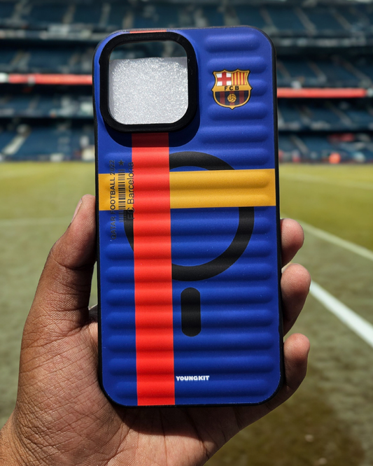 IPHONE APPLE  FOOTBALL TEAM PATTERN- IN BLUE COLOUR - FCB TEAM
