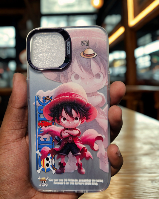 IPHONE APPLE ANIME MARVEL CARTOON CHARACTER PATTERN - ONE PIECE ANGER- RED (Copy)